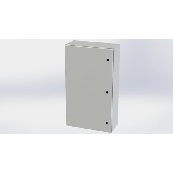 1/4 Turn Latch Electrical Enclosures, 42 in H, 10 in D, 24 in W, NEMA 3R, 4, 12, 13, Carbon Steel